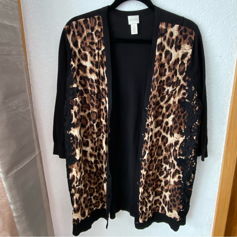 Chico’s Leopard Print Cardigan - 3